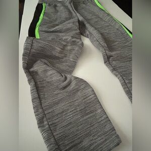 Old Navy Gray Joggers with Neon Green Accents